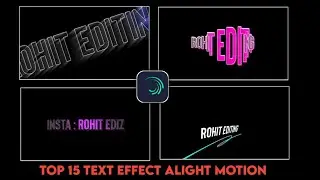 alight motion 15 ✨ text effect ll Alight motion text Animation XML file Download ll