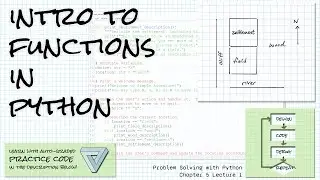 Introduction to functions in Python Problem Solving w/Python Ch 5 Lecture 1