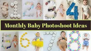 Monthly Baby Photoshoot Ideas at Home | Monthly Birthday Photography Ideas | Saru's Empire