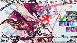 (Touhou Lostword) WTF UNHOLY LUCKS. IS THIS EVEN SUMMONING FOR REMIILIA??