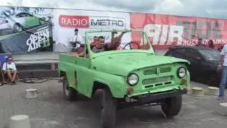 УАЗ 469"Бобик" НА пневмоподвеске Прыгает