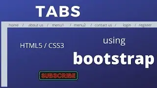 Bootstrap  Tutorials - #part12 Creating Tabs in Bootstrap in Tamilதமிழ்