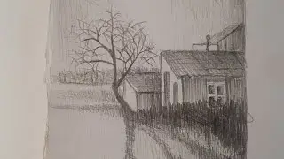 Learn Simple Pencil Landscape Art For Beginners | Step by Step