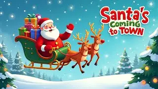 Santa's Coming to Town 🎅🎄 (Christmas Song for Kids)