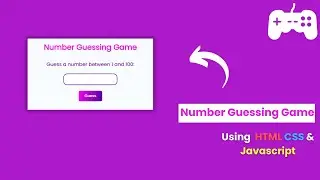 🔴Number Guessing Game Using HTML, CSS, and JavaScript | JavaScript Projects| 