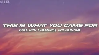 Calvin Harris, Rihanna - This Is What You Came For (Lyrics)