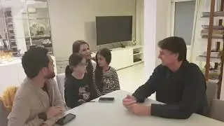 Cantor Luciano e família visita Jair Bolsonaro