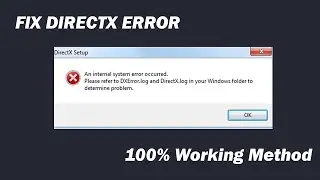 how to fix directx on window 7 | 100% working method
