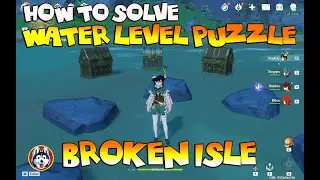 How to Solve Broken Isle Mural Water Level Stone Pillar Puzzle | Genshin Impact