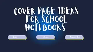 Easy Cover page ideas for School notebooks or projects|| cover page ideas 💖