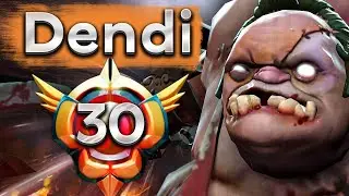 Денди на Пудже 30 тира тащит как в старые добрые! - Dendi Pudge 7.34 DOTA 2