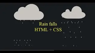 Rain Falls with HTML and CSS || CSS Only || No JS