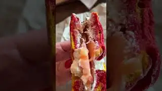 Trying all the bagels you asked me to