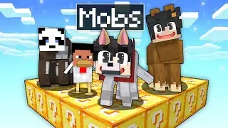 Surviving ONE LUCKY CHUNK But We're MOBS in Minecraft!