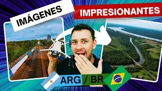Puente Internacional Comandante Andresito: Vista aérea impresionante desde un dron