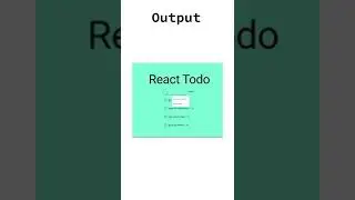 To-do list using React Js 