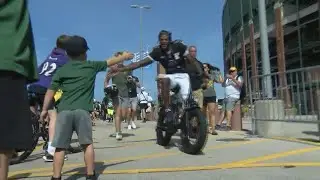 Only on Local 5: Ravens QB Lamar Jackson won't play Saturday, talks wild bike ride on final day of P