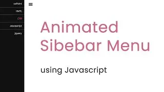 Sidebar Menu using HTML & CSS | csPoint web designing tutorials