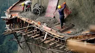 The Chinese used their bare hands to build this cliff road