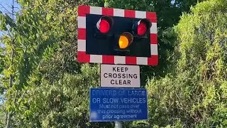 Rare Crossing at Kingswear Marina Level Crossing, Devon