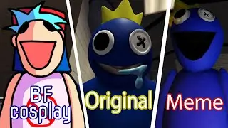 Rainbow Friends All Jumpscares - Original VS Meme, Boyfriend cosplay