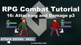 [GMS2] Make a Turn-based RPG Combat System in GameMaker Studio 2 (p.16 Attack and Damage 3) | FunBox