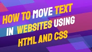 How Text Move in Websites |Moving Text in HTML and CSS  | Text Animation | Marquee Tag