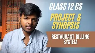 Restaurant Billing Management System in Python with MySQL | Project & Synopsis Class 12 CS