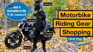 Full Motorcycle Gear For Beginners | Shopping Vlog | Hindi | Indian In Germany