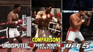 Undisputed Vs Fight Night Champion Vs UFC 5 Comparisons Xbox Series X