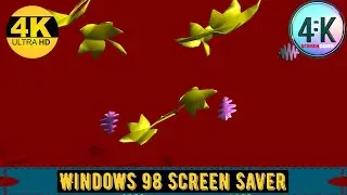 SCREENSAVER 4K | Falling Leaves | Windows 98 Screen Saver (4K)