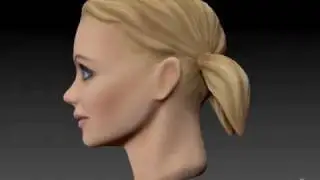 female head - ponytail