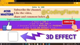 Introduction to CSS And 3D effect in CSS