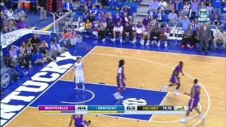 James Young Scores for the Wrong Team on a Behind-the-Back Throw - Montevallo vs. #1 UK - 11/4/2013
