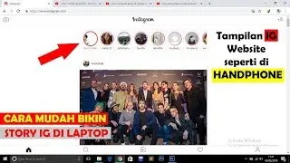 Cara membuat story instagram di website laptop/pc