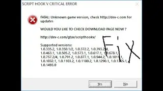 [FIX] Script Hook V Critical Error FATAL: Unknown Game Version in GTA 5 2021| Script Hook V fix