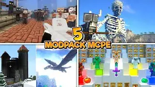 (TOP 5 MODPACK MCPE) Kumpulan Mod/Addon Survival Paling Populer Di MCPE !! Mcpe 1.19/1.20