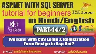 Asp.Net with SQL Server tutorials Part-14-2, working with CSS Login & Registration  Form Design
