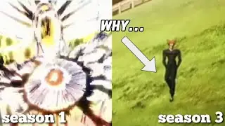 The difference between one punch man season 1 and season 3 