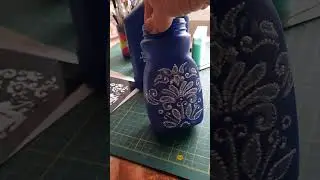 Точечная роспись бутылки и банки из под кофе