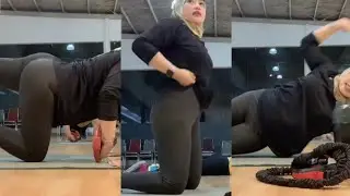 Hijab Style Try On Outfit Sports Yoga Gymnastics Fitness