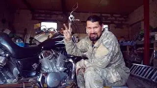 KAWASAKI VULCAN VN-15 Замена сальника помпы .