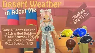 Throwing MUD BALLS in Adopt Me during the Desert Weather! (Roblox)