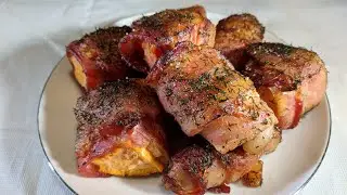 Очень вкусные рулетики из сладкого картофеля в беконе !