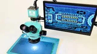 RF4 4K digital camera triocular stereo microscope 15.6 inch display products out of the box