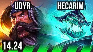 UDYR vs HECARIM (JGL) | 1100+ games | NA Master | 14.24