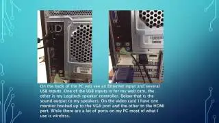 PC inputs on Dell desktop computer