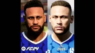 EA Sports FC 24 vs eFootball 2024 Al Hilal Player Faces Comparison