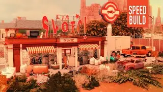 Zombie Apocalypse Diner Hideout Speed Build - CC - The Sims 4