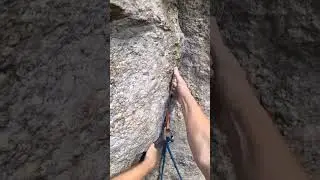 ropesoloing anchor on a 5.7 at the Gunks